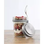 Kilner 0.35L Breakfast Jar Set - 2 Wide Mouth Glass Jars with Measuring Lid and Spoon thumbnail 4