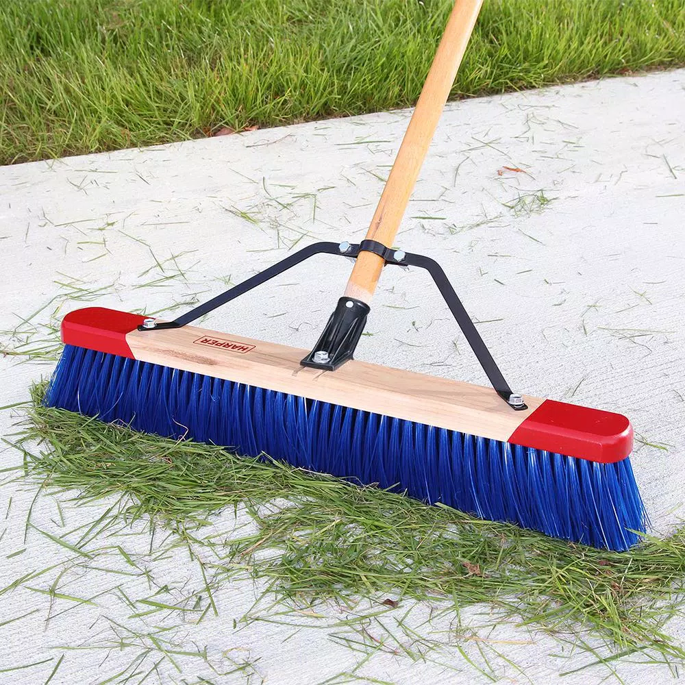 Harper 24 in. Outdoor Wet/Dry Push Broom with 60 in. Hardwood Handle