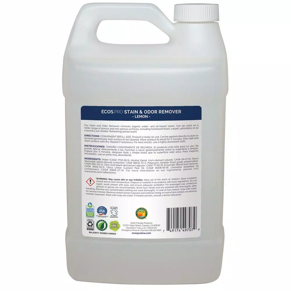 ECOS Pro Stain and Odor Remover, 128 oz. Fabric and Upholstery Cleaner