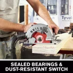 SKILSAW 7-1/4 in. 15 Amp Sidewinder Corded Circular Saw for Fiber Cement with Diablo Blade thumbnail 3
