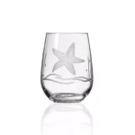 Rolf Glass Starfish 17 oz. Clear Stemless Wine Tumblers, Set of 4 thumbnail 2