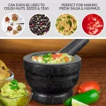 TACO TUESDAY Granite Stone Mortar and Pestle Set, 5.5 in. - Dark Gray thumbnail 6
