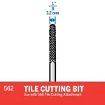 Dremel 1/8 in. Steel Rotary Tool Cutting Bit for Ceramic Tile, Cement Board, and Plaster thumbnail 3
