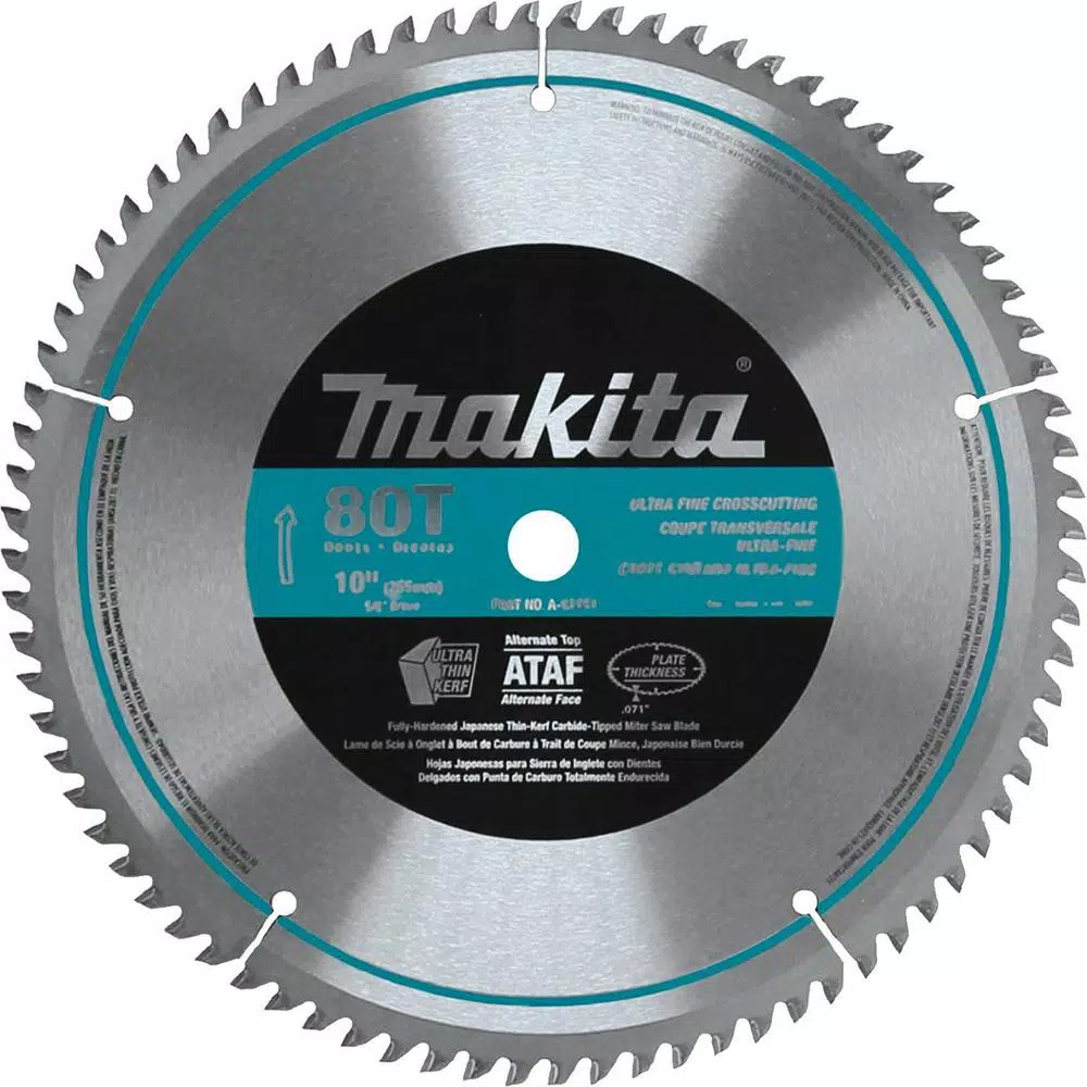 Makita 10 in. Dual Slide Compound Miter Saw Bundle with 80T Micro-Polished Blade
