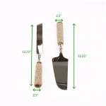 Mind Reader 2-Piece Roped Handle Dessert Tool Set, 18/10 Stainless Steel Cake Knife and Server thumbnail 7