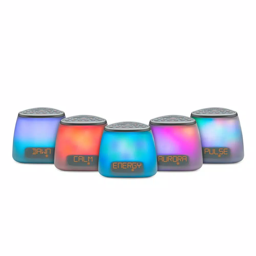 iHome Zenergy Dream Mini iZBT7W Bluetooth Sleep Therapy Machine with Sound and Light Therapy, White