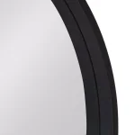 Kate and Laurel Black Contemporary Round Wood Framed Accent Mirror, 25.59 in. thumbnail 3