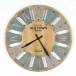 Winsome House 23.6 in. MDF Windmill Wall Clock with Natural Wood Finish and Roman Numerals thumbnail 1