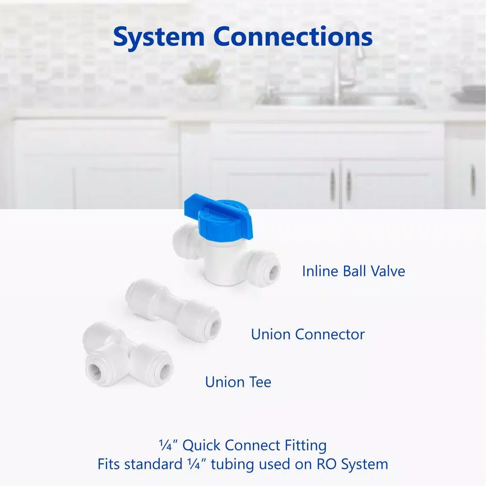 Express Water Refrigerator Connection Kit for Reverse Osmosis Systems, 15 ft. Tubing & Fittings