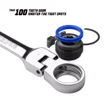 Capri Tools 7-Piece Metric Flex-Head 100-Tooth Ratcheting Combination Wrench Set thumbnail 3