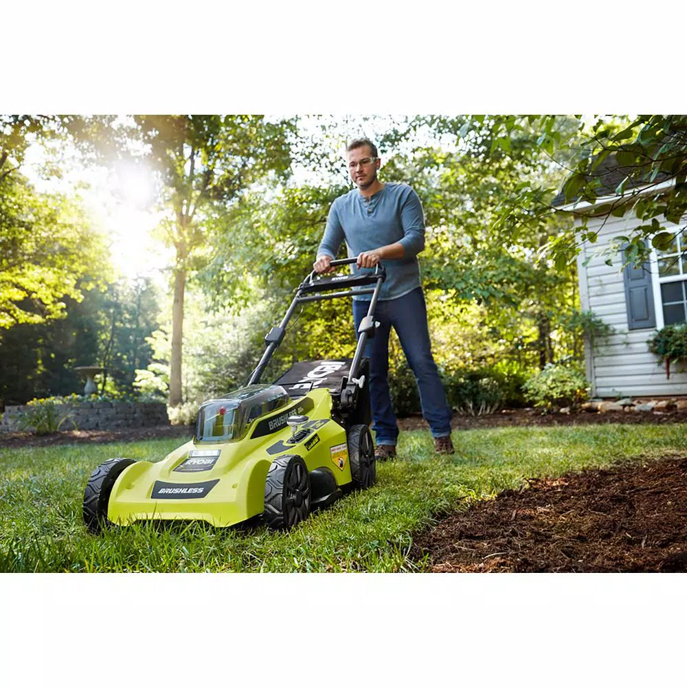 RYOBI 40V 20 in. Brushless Cordless Push Lawn Mower with 6 Ah Battery and Charger Included