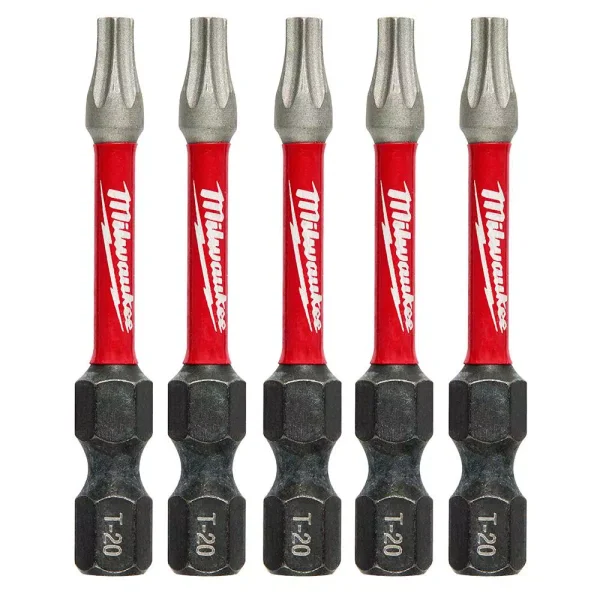 Milwaukee SHOCKWAVE Torx #20 2 in. Impact Duty Steel Screwdriver Bits, 5-Pack