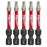 Milwaukee SHOCKWAVE Torx #20 2 in. Impact Duty Steel Screwdriver Bits, 5-Pack thumbnail 1