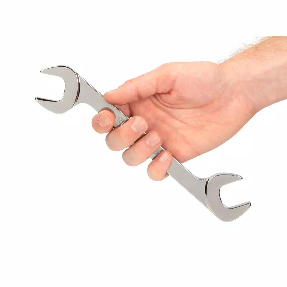 TEKTON 15/16 in. Angle Head Double Open End Wrench, 60 Degree Offset