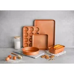 Gotham Steel 20-Piece Ti-Ceramic Nonstick Cookware and Bakeware Set, Red thumbnail 3