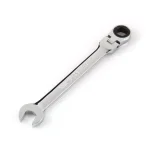 TEKTON 13 mm Flex-Head Ratcheting Combination Wrench, 6-Point Box End thumbnail 1