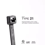 TR Industrial Contractor Series Type 21S UV Resistant Cable Ties, 24 in., 180 lb Tensile Strength thumbnail 3