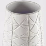 Mercana Harrier II Large White Geometric Ceramic Table Vase thumbnail 2