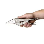 Capri Tools Klinge 9 in. Long Nose Locking Pliers with Wire Cutter and Curved Jaw thumbnail 3