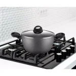 AMERCOOK Lava Stone 3.5 qt. Aluminum Nonstick Casserole Dish with Glass Lid, Gray thumbnail 4
