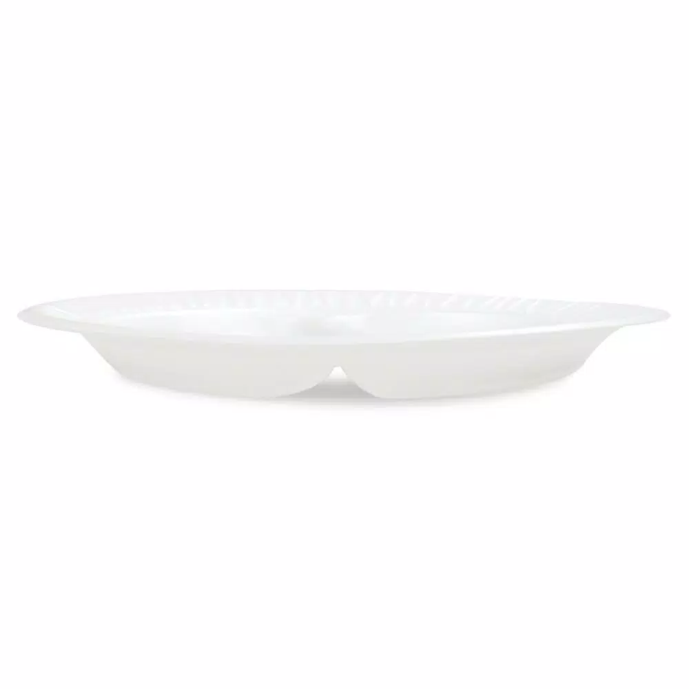 DART Concorde 9-inch White 3-Compartment Foam Plastic Plates, 500 Count Case