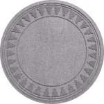 Bungalow Flooring Aqua Shield 35 in. Round Pine Trees Christmas Tree Mat - Medium Gray thumbnail 1