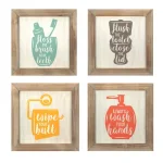 Stratton Home Decor Floss Flush Wipe Wash Bathroom Rules Wall Art Set, 4-Piece Wood Sign Collage thumbnail 2