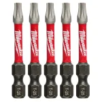 Milwaukee SHOCKWAVE T25 Torx 2 in. Impact Duty Steel Power Bits (5-Pack) thumbnail 1