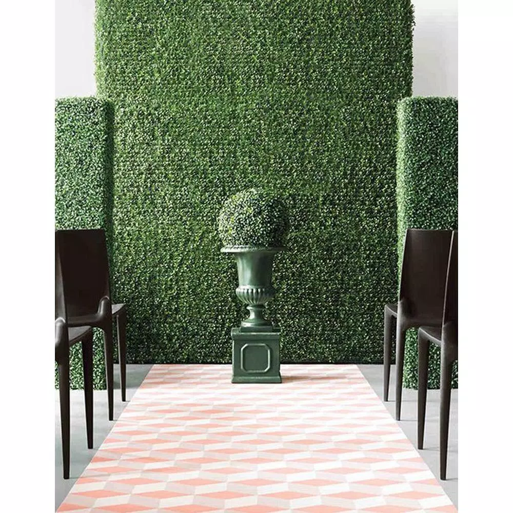 Ejoy Artificial Boxwood Hedge Greenery Panels, Dark Green, 20 in. x 20 in. (6-Piece Set)