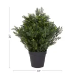 Pure Garden 26 in. Artificial Cedar Topiary with 9 in. Planter Pot thumbnail 2