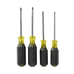 Klein Tools 4-Piece Square Recess Robertson Screwdriver Set with Cushion-Grip Handles thumbnail 3