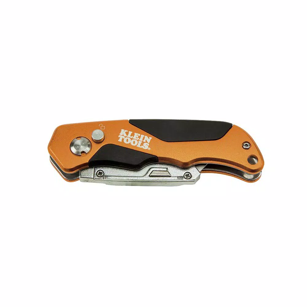 Klein Tools Folding Utility Knife with Rubber Grip and Belt Clip