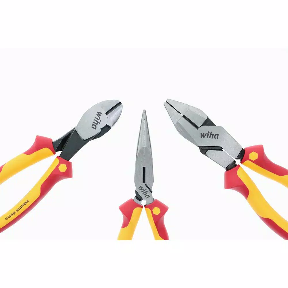 Wiha 3-Piece Insulated Pliers and Cutters Set, 1000V VDE Certified