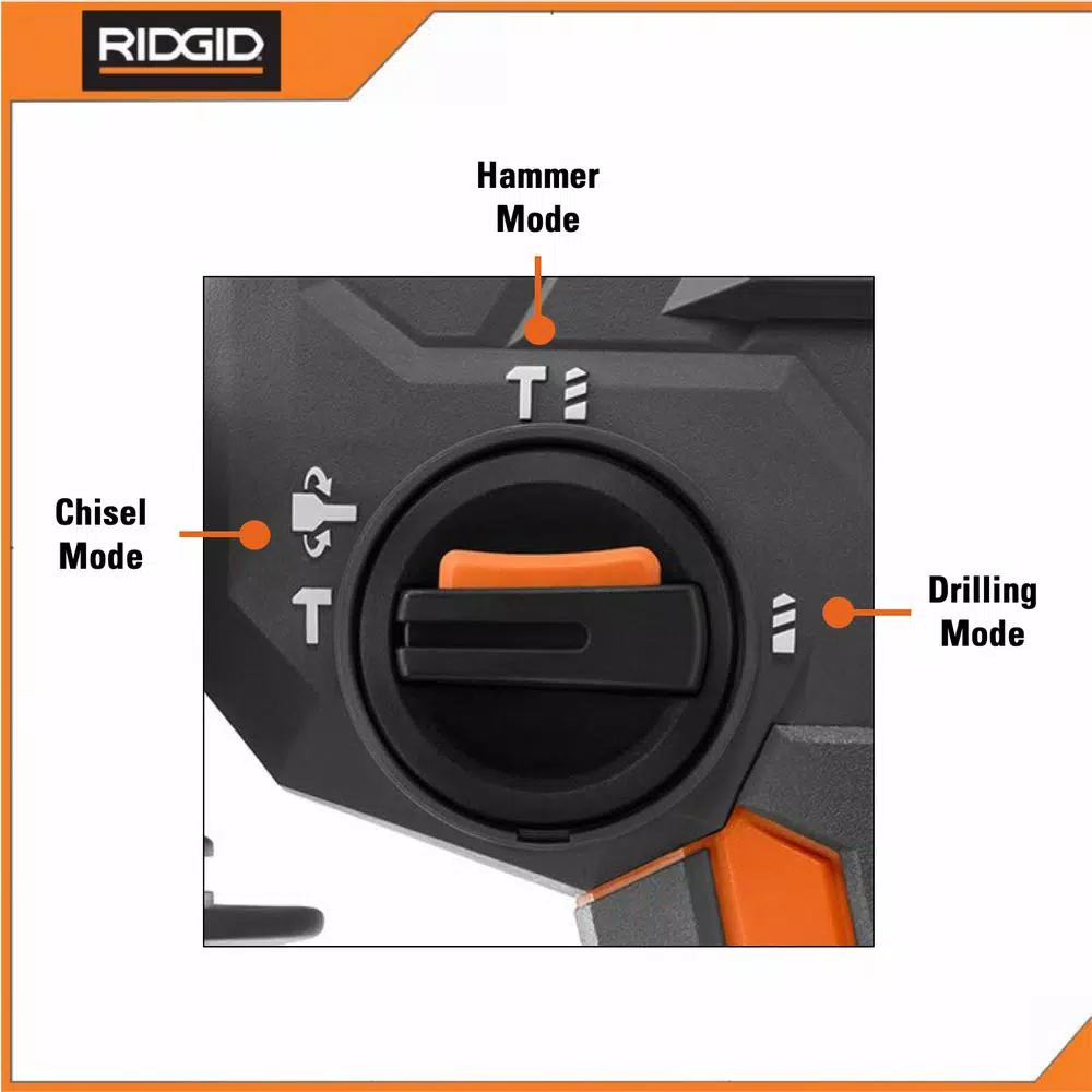 RIDGID 18V OCTANE Brushless 1 in. SDS-Plus Rotary Hammer Kit with 2 Ah Battery and Charger