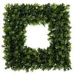 Pure Garden 16.5 in. Artificial Boxwood Wreath, Green Square Decor thumbnail 1