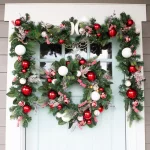 Village Lighting Company 9 ft. Pre-Lit LED Nordic Red and White Christmas Garland with 100 Mini Lights thumbnail 4