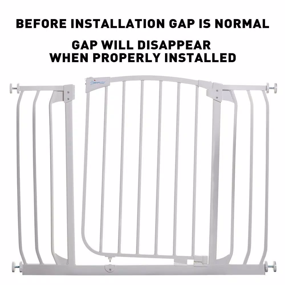 Dreambaby Chelsea Extra Wide Auto-Close Security Gate with Extensions, White