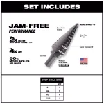 Milwaukee Black Oxide Step Drill Bit Set, 4-Piece thumbnail 2