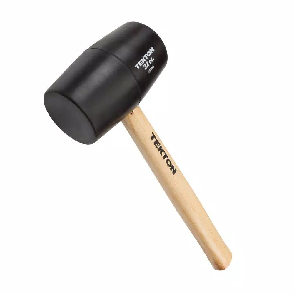 TEKTON 32 oz. Rubber Mallet with Wood Handle