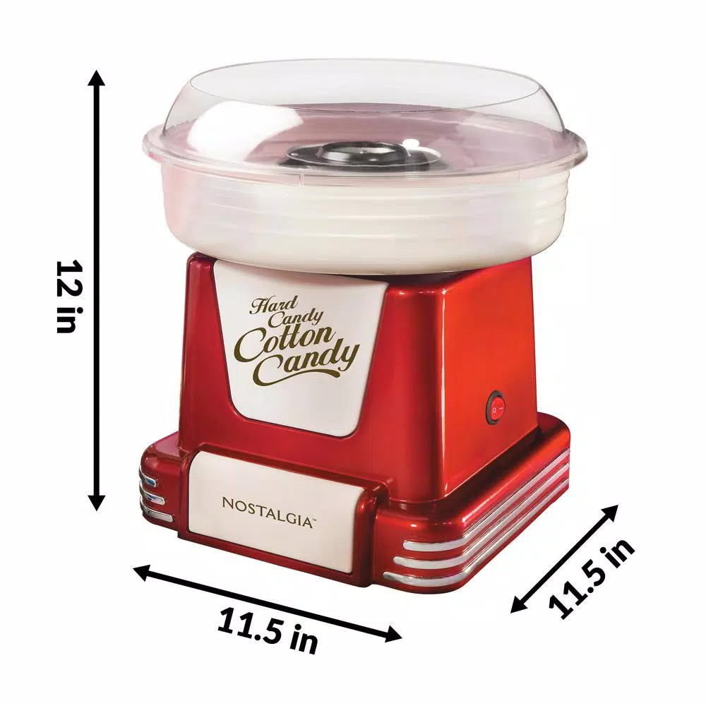 Nostalgia PCM805 Retro Series Hard & Sugar Free Cotton Candy Maker, Red