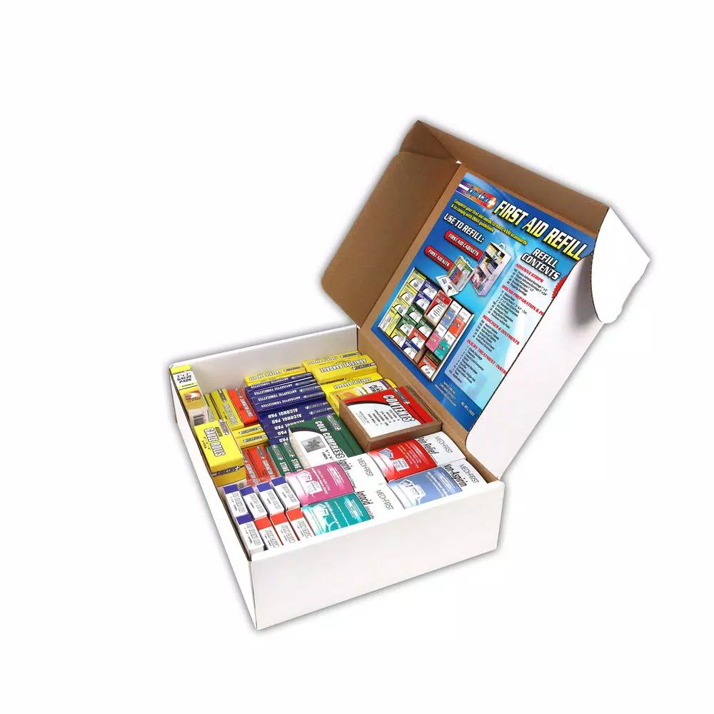 Rapid Care 643-Piece 3-Shelf First Aid Station Refill Kit - ANSI & OSHA Compliant