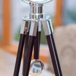 FirsTime 28 in. Tripod Pendulum Tabletop Analog Clock - Chrome and Espresso thumbnail 5