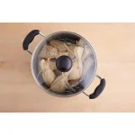 IMUSA 8 Qt. Aluminum Stovetop Steamer with Tempered Glass Lid thumbnail 4
