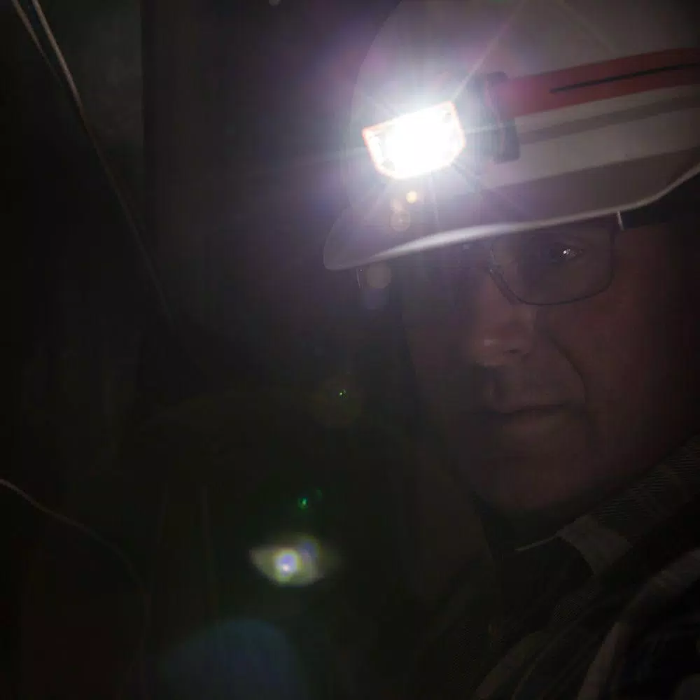 Klein Tools LED Hard Hat Headlamp, 150 Lumens, Orange
