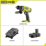 RYOBI 18V ONE+ 1/2 in. Cordless Hammer Drill/Driver Kit with 2.0 Ah Battery and Charger thumbnail 2