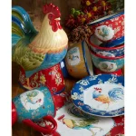 Certified International Morning Bloom 40 oz. 4-Cup Multicolored Earthenware Teapot thumbnail 3