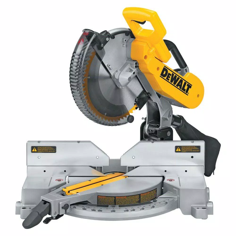 DEWALT 12 in. 15 Amp Double-Bevel Compound Miter Saw with Heavy-Duty Aluminum Stand