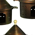 Benjara Bonny 25 qt. Bronze 3-Piece Metal Chafing Dish Set with Steel Tub thumbnail 5