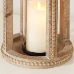Home Decorators Collection Antiqued Wood Lantern Set of 2 with Beaded Trim thumbnail 4