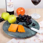 Creative Home Green Marble 12 in. Round Serving Board thumbnail 3